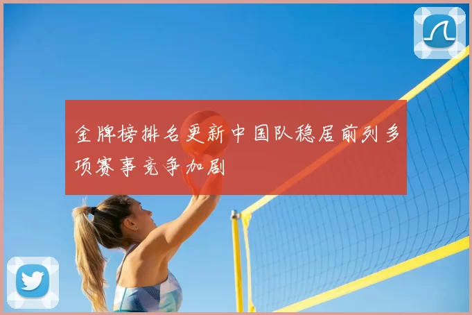金牌榜排名更新中国队稳居前列多项赛事竞争加剧